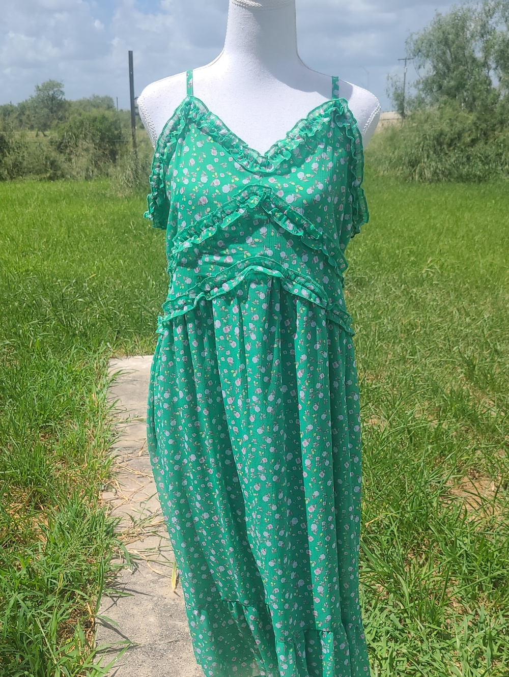 No Boundaries Mint Green Floral Dress